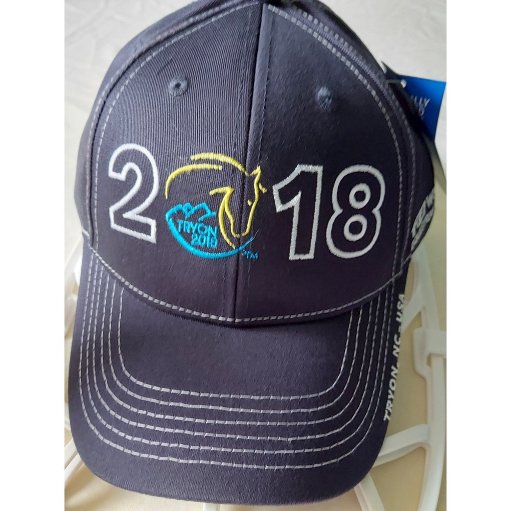 FEI World Equestrian Games 2018 Tryon NC‎ Dyehard Navy Blue Adjustable Hat NWT